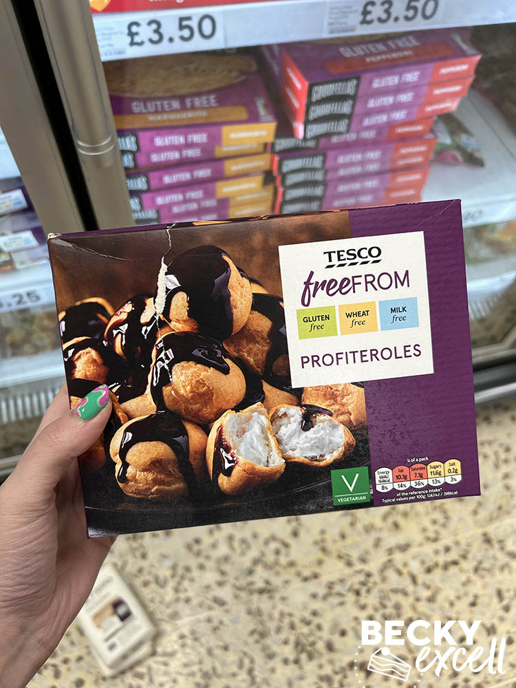 tesco free from profiteroles christmas Gluten-free Supermarket Christmas Desserts Guide 2024