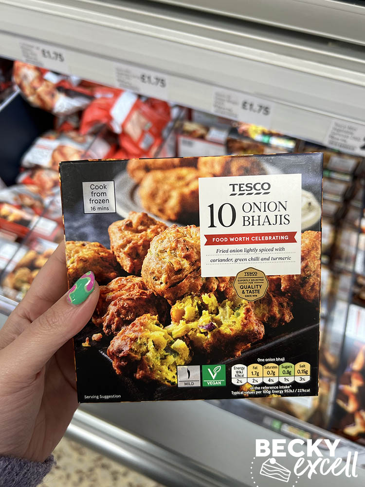 tesco 10 onion bhajis gluten-free