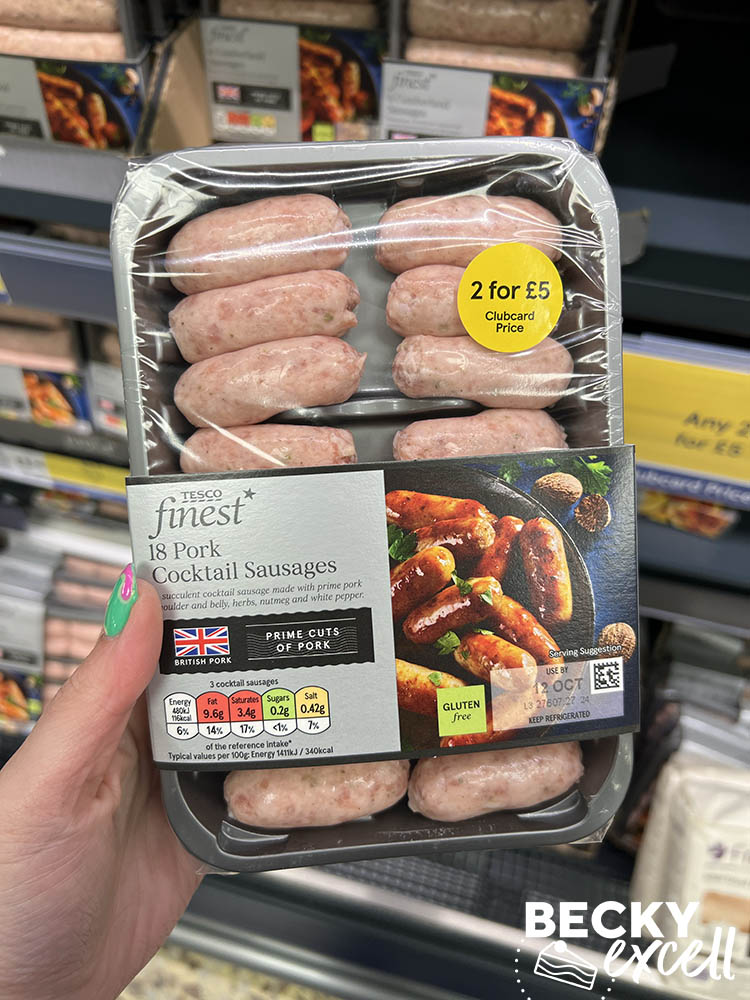 Tesco finest 18 pork cocktail sausages