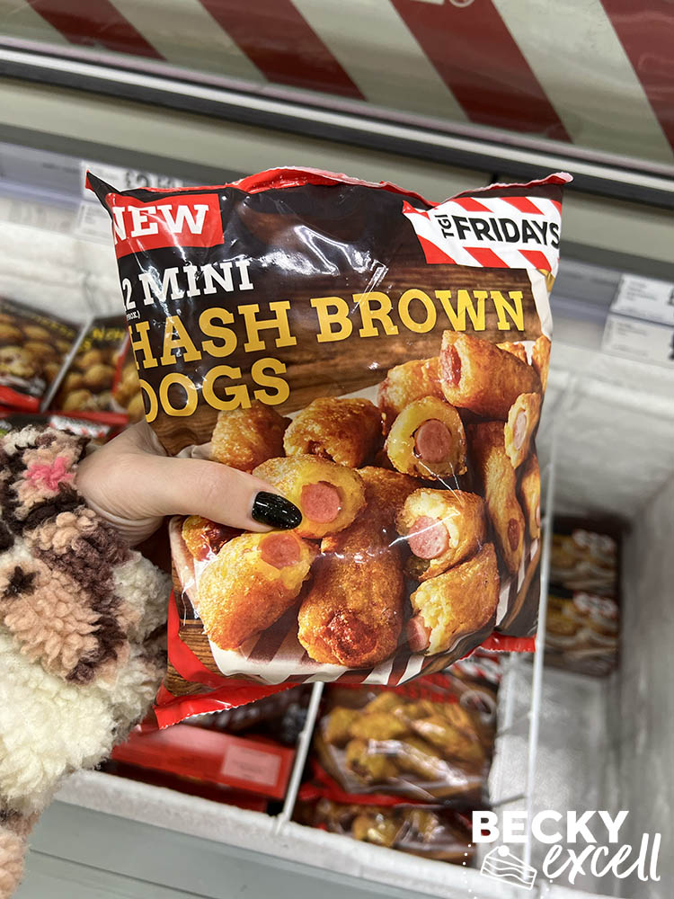 TFI Fridays 12 mini hash brown dogs Iceland's gluten-free Christmas products 2024