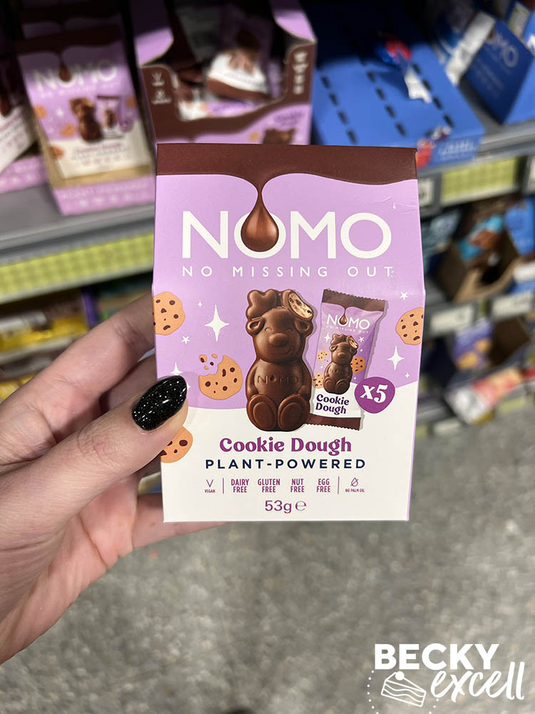 NOMO cookie dough plant powered chocolate reindeer x5 morrisons