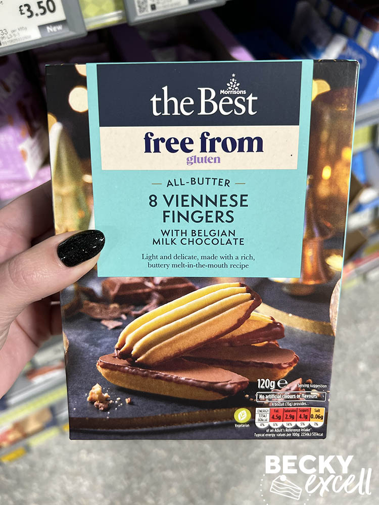 Morrisons the best free from gluten all-butter 8 viennese fingers with belgian milk chocolate