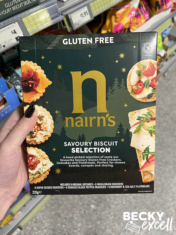 nainr's gluten-free savoury biscuit selection morrisons gluten-free christmas products 2024