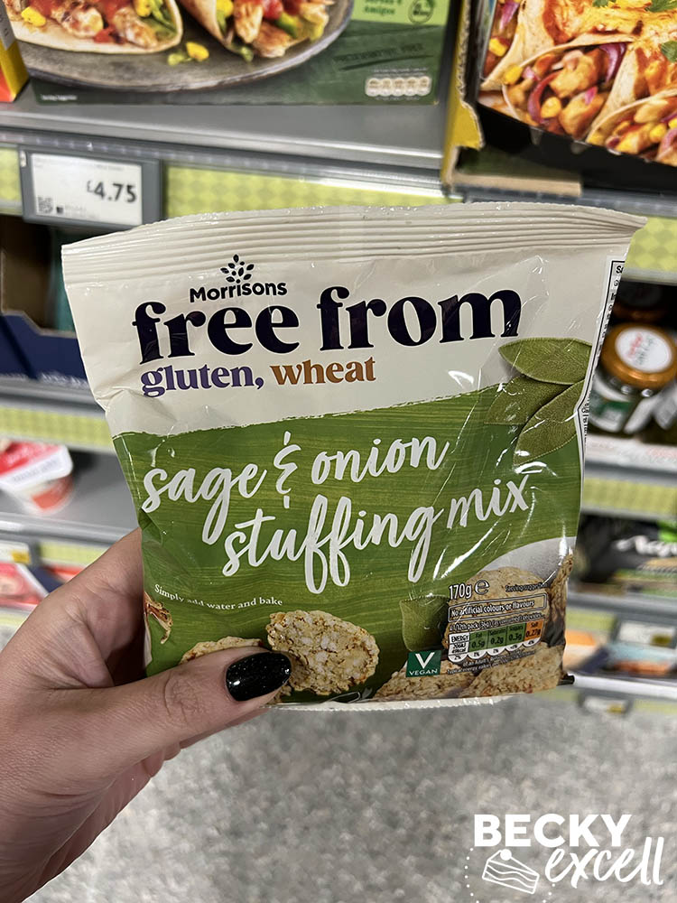 morrisons free from gluten, wheat sage and onion stuffing mix