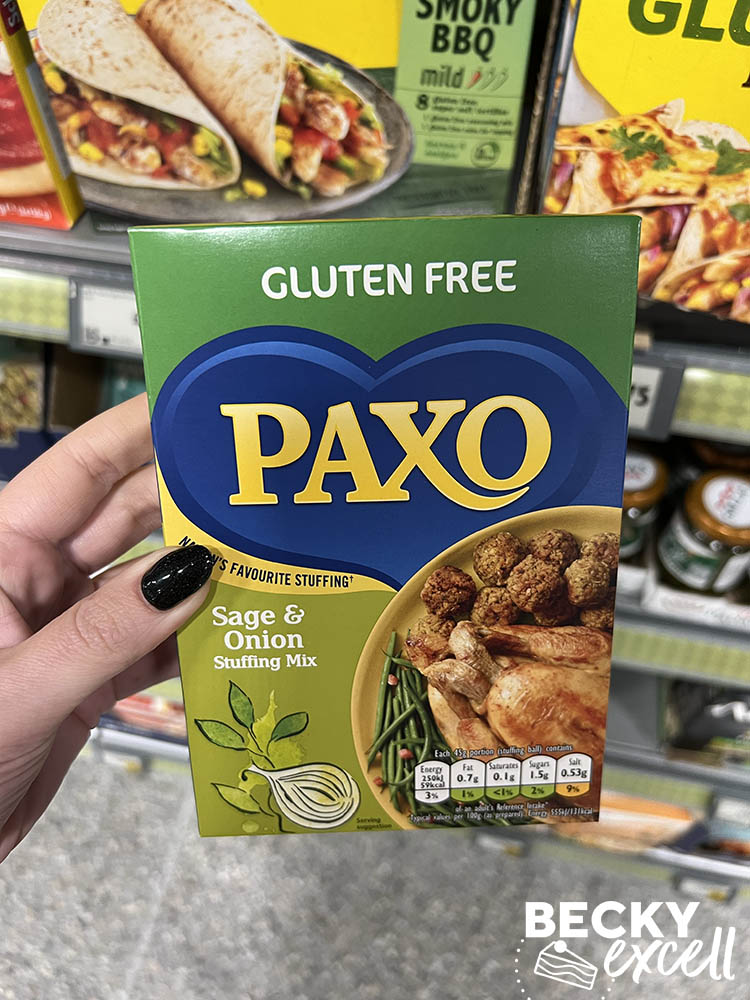 gluten-free paxo sage and onion stuffing mix