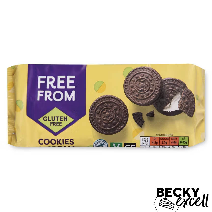 Aldi UK gluten-free range 2025 - cookies and cream biscuits