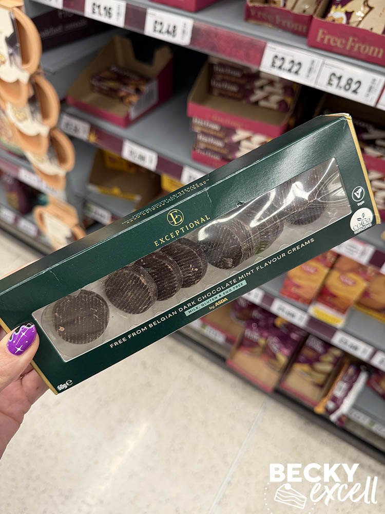 ASDA Exceptional Free From Belgian Dark Chocolate Mint Flavour Creams