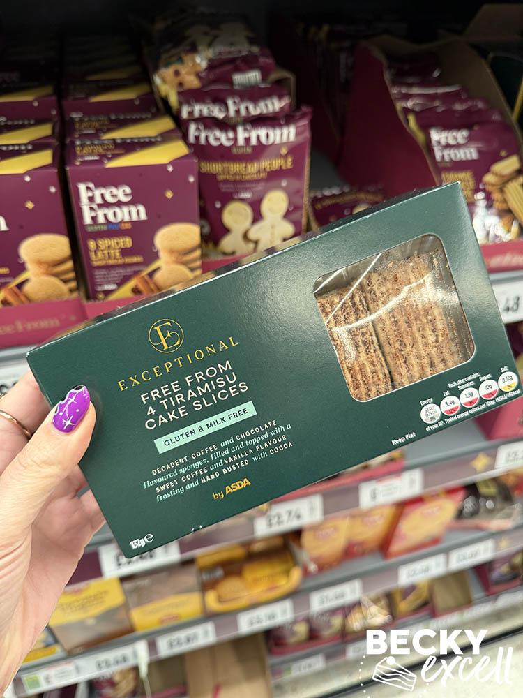 ASDA Exceptional Free From 4 Tiramisu Cake Slices