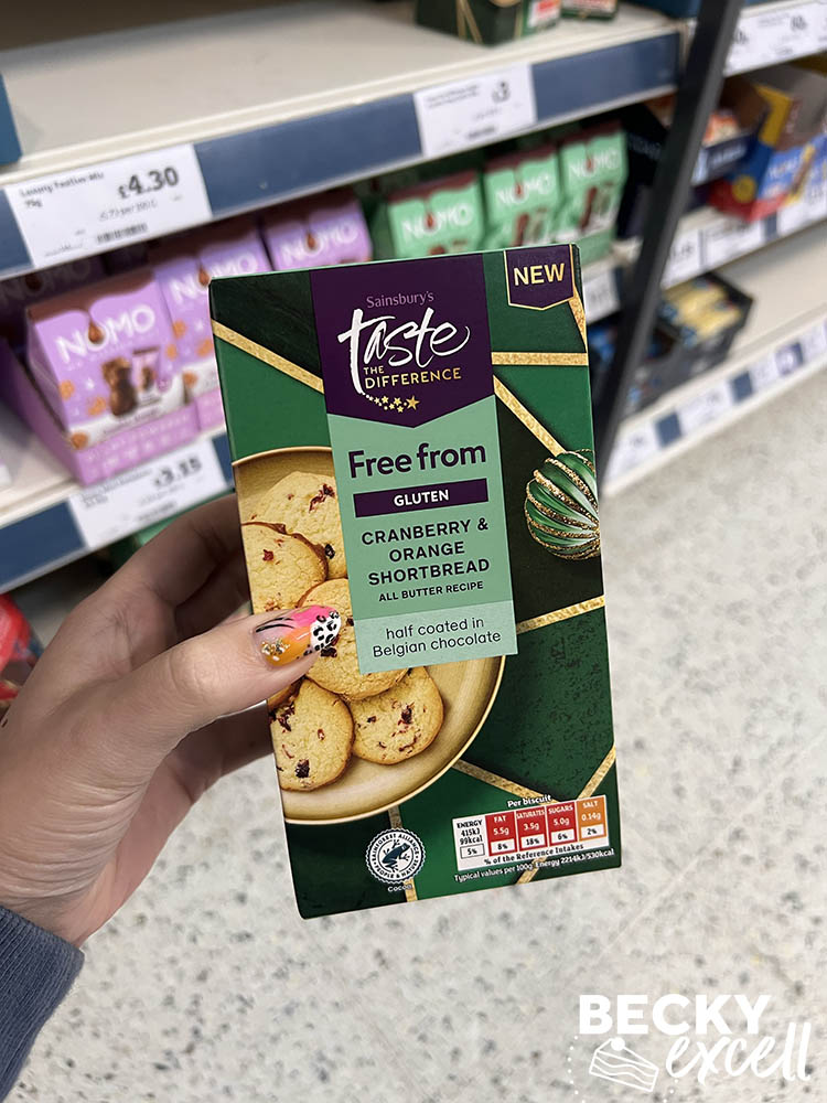 Sainsbury’s Taste the Difference Free From Gluten Cranberry & Orange Shortbread