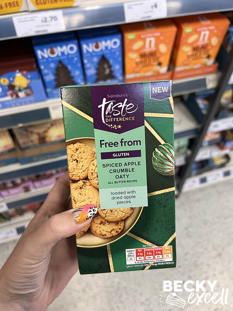 Sainsbury’s Taste the Difference Free From Gluten Spiced Apple Crumble Oaty Biscuits