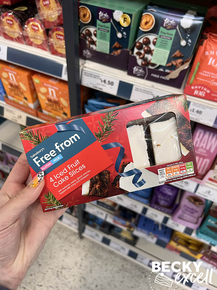 Sainsbury’s Free From Gluten, Milk 4 Iced Fruit Cake Slices