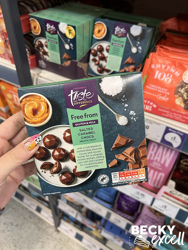 Sainsbury’s Taste the Difference Free From Gluten & Milk Salted Caramel Chocs
