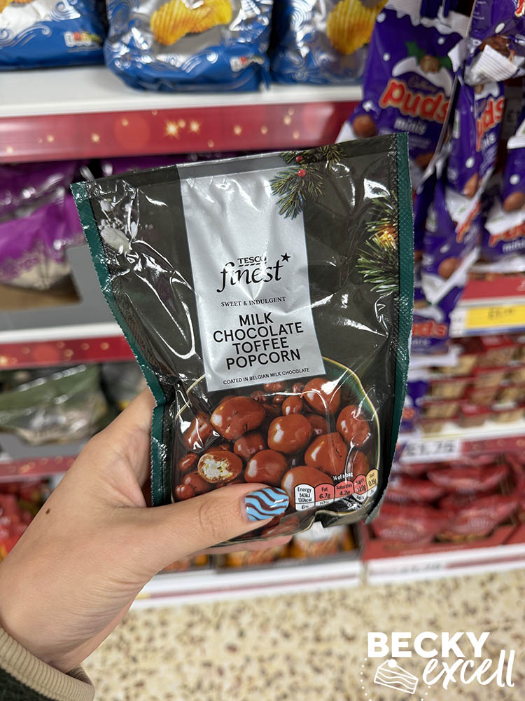 Tesco Finest Milk Chocolate Toffee Popcorn
