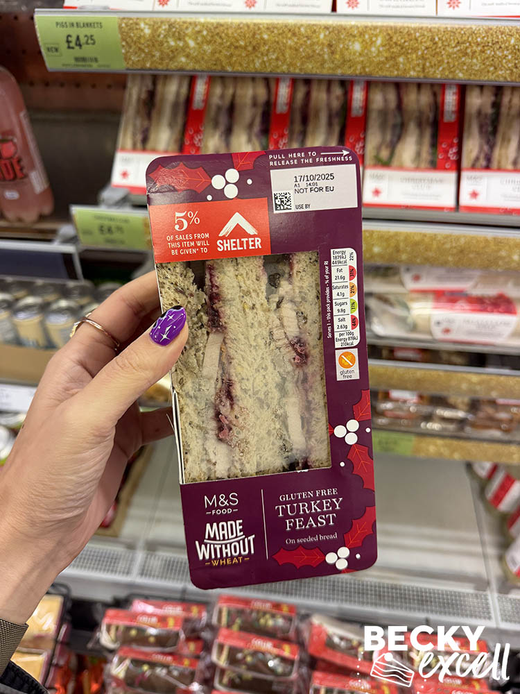 M&S Food Made Without Wheat Gluten-free Turkey Feast Sandwich On Seeded Bread