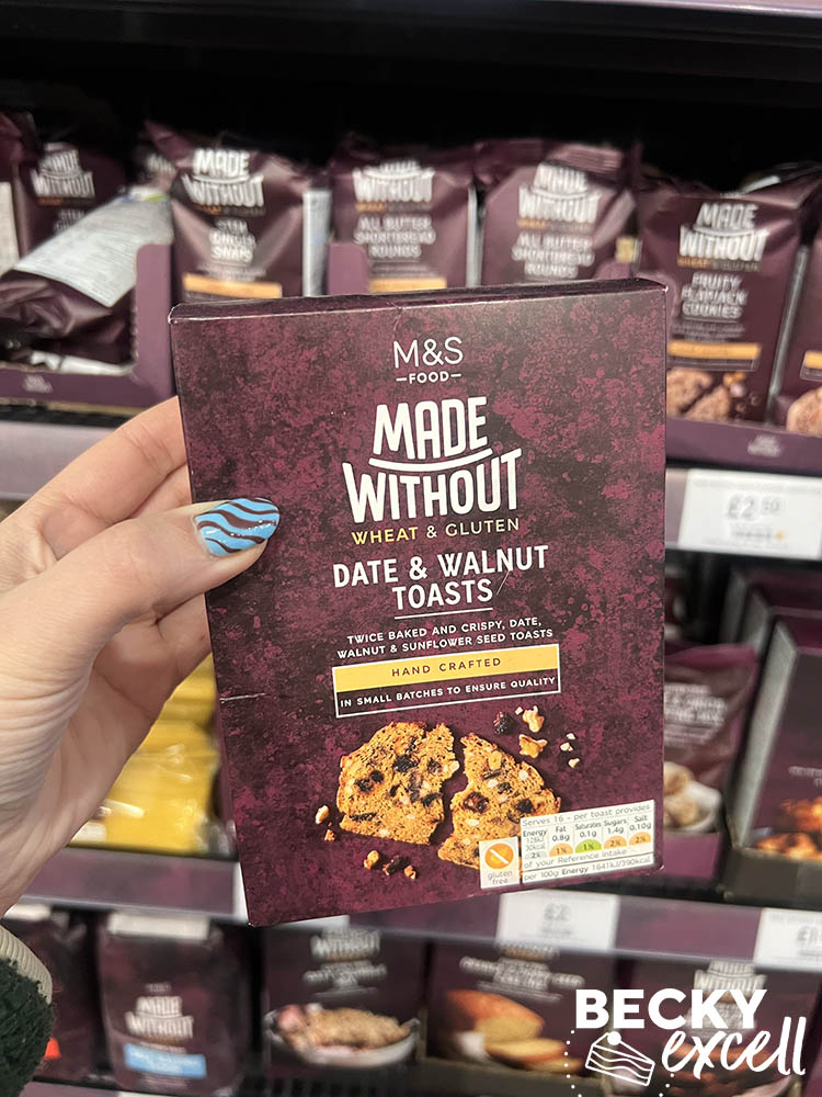 Marks and Spencer's gluten-free Christmas products 2025 Date and Walnut Toasts