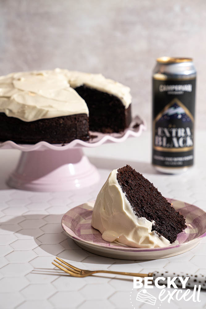Gluten-free Chocolate Stout Cake Recipe made with Campervan Extra Black 4.5% Nitro Porter