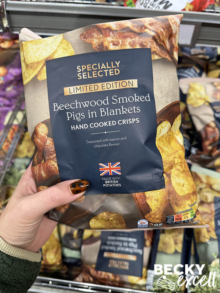 Aldi Specially Selected Beechwood Smoked Pigs in Blankets Hand Cooked Crisps