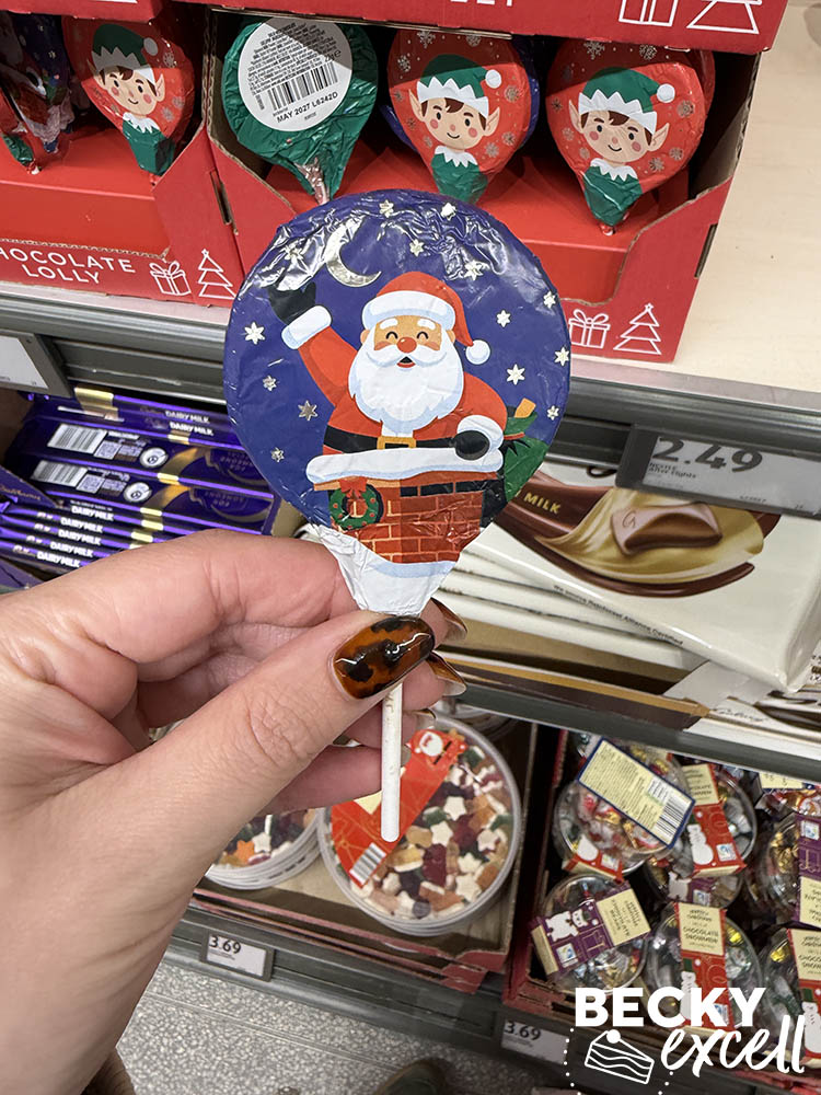 Aldi Perfect Christmas Santa Chocolate Lolly