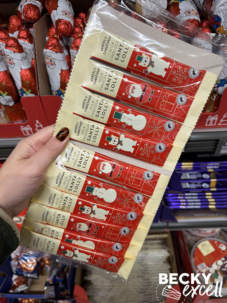 Aldi Perfect Christmas Belgian Chocolate Santa Lolly