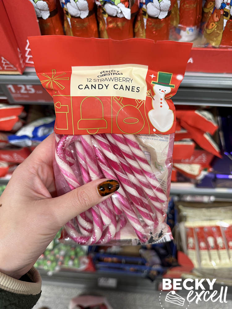 Aldi Perfect Christmas 12 Strawberry Candy Canes