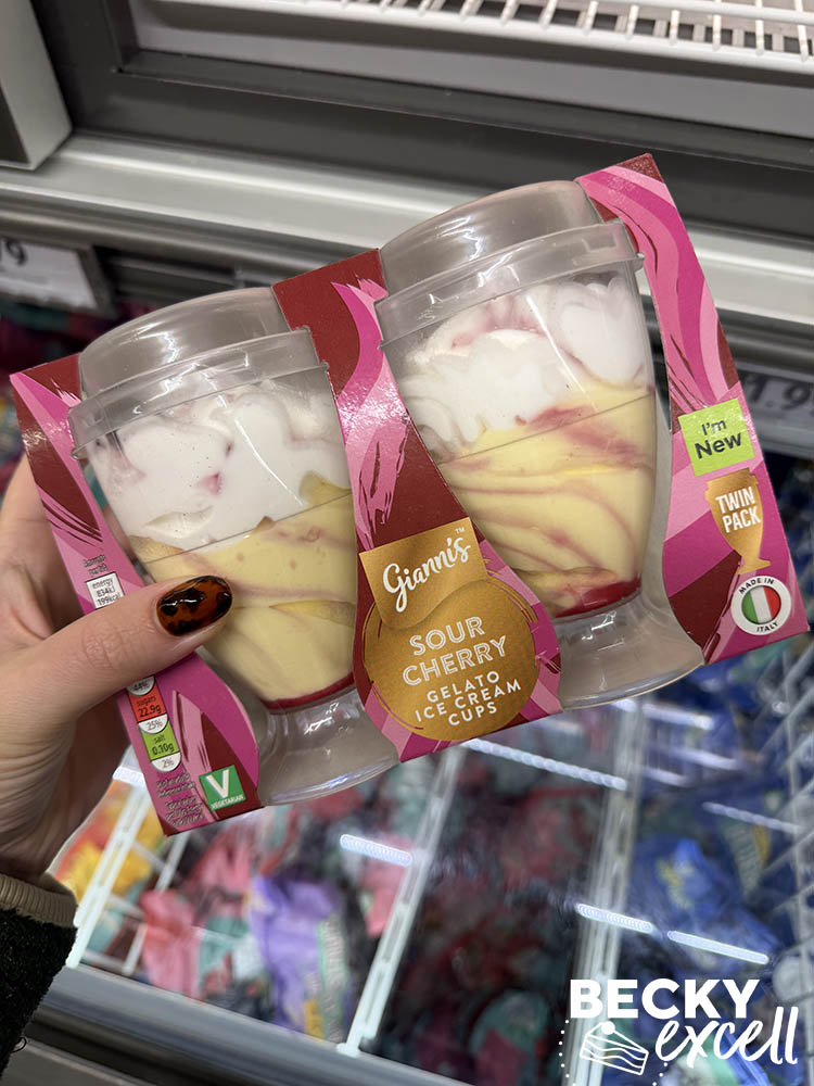 Aldi Gianni’s Sour Cherry Gelato Ice Cream Cups (Twin Pack)