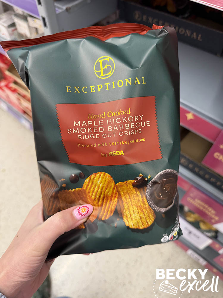ASDA Exceptional Maple Hickory Smoked Barbecue Ridge Cut Crisps