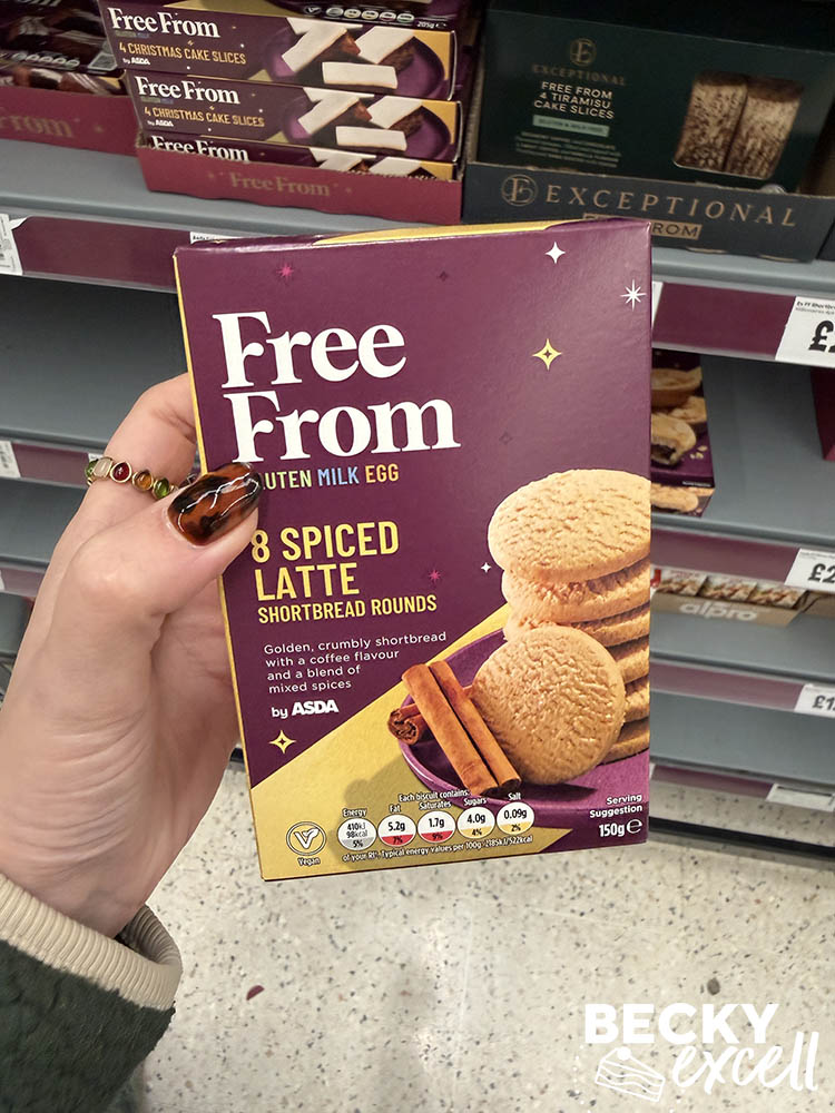 ASDA Free From 8 Spiced Latte Shortbread Rounds