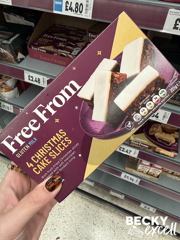 ASDA Free From 4 Christmas Cake Slices