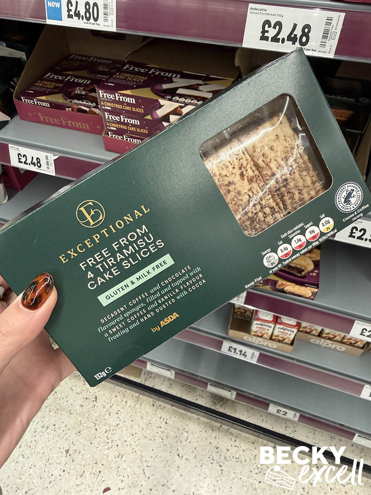 ASDA Exceptional Free From 4 Tiramisu Cake Slices