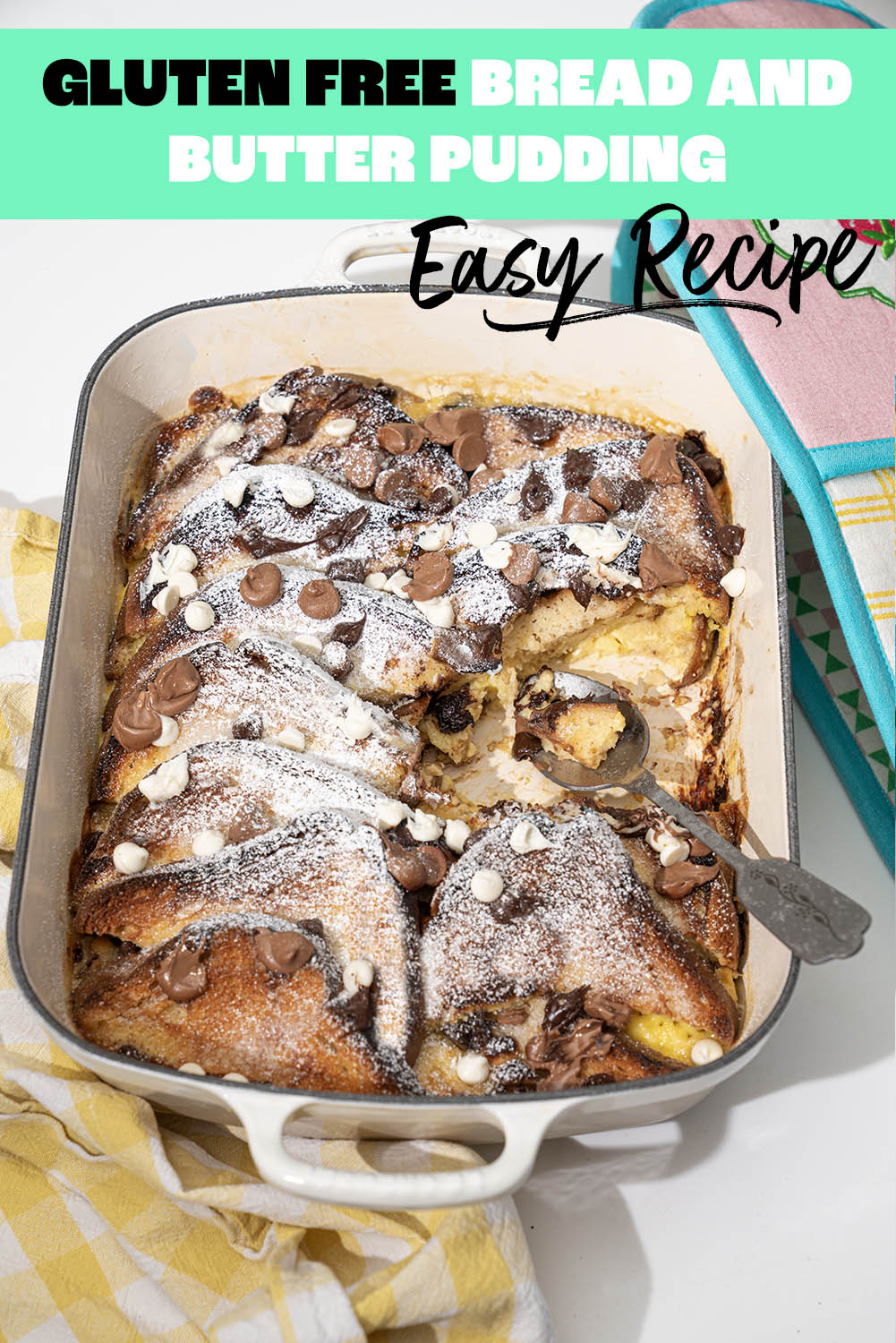 Gluten-free bread and butter pudding recipe Pinterest pin