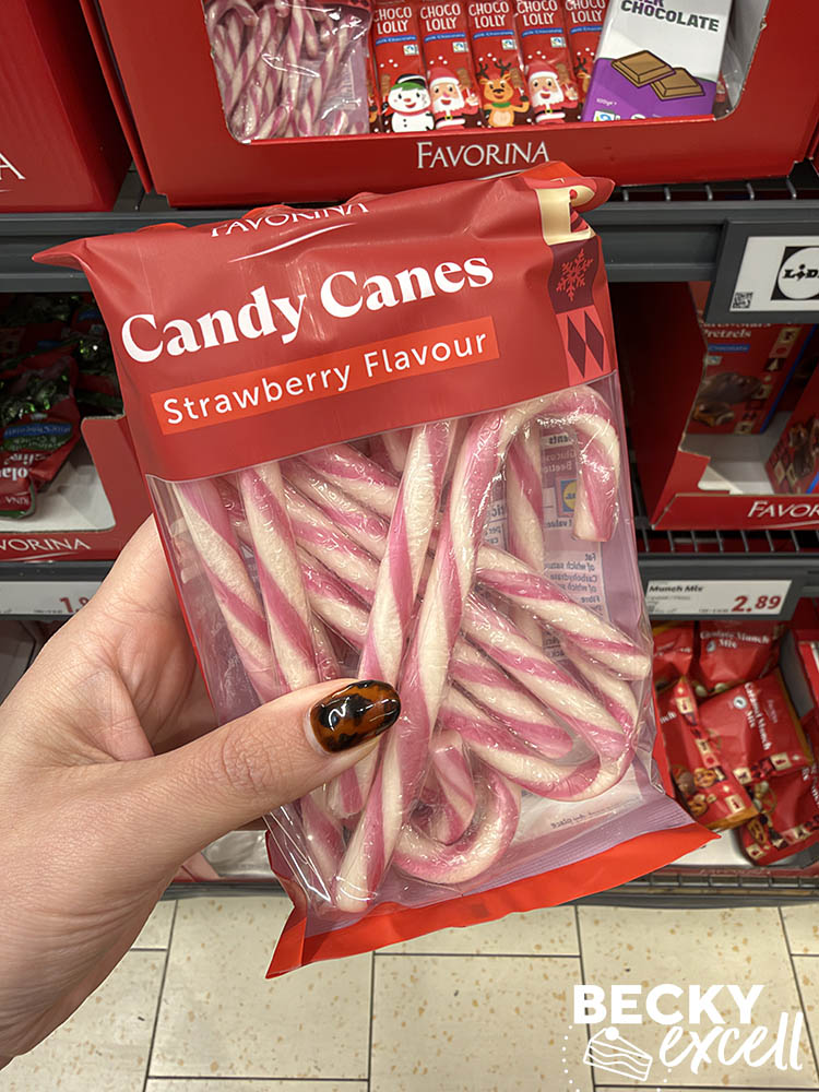 Lidl Favorina Strawberry Flavour Candy Canes
