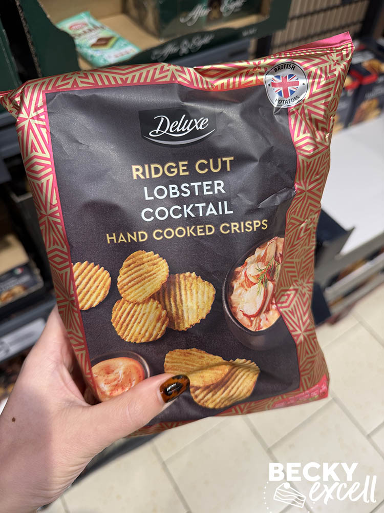 Lidl Deluxe Ridge Cut Lobster Cocktail Hand Cooked Crisps