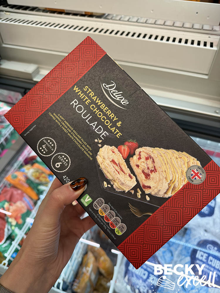 Lidl Deluxe Strawberry & White Chocolate Roulade