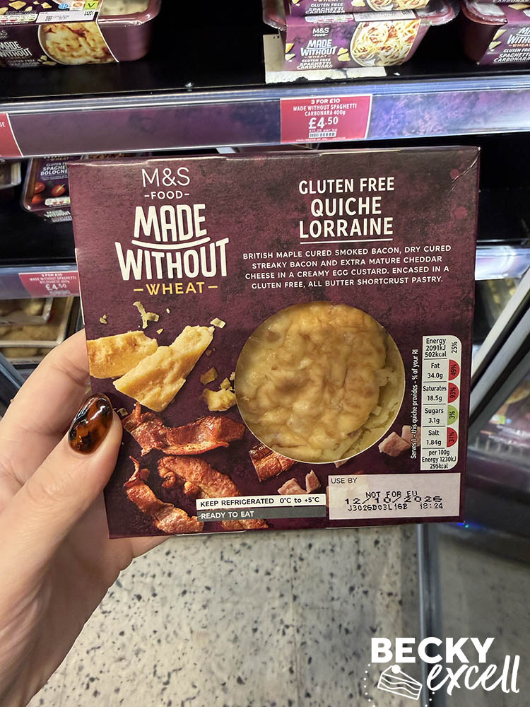 M&S Made Without Wheat Quiche Lorraine