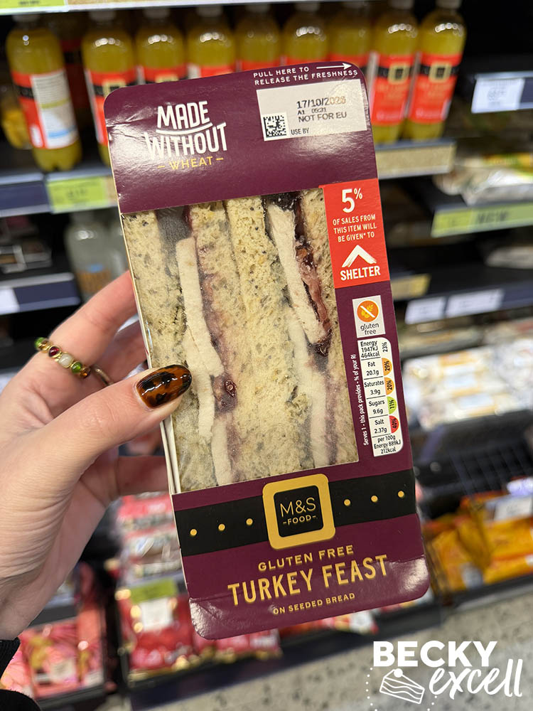 M&S Made Without Wheat Turkey Feast Sandwich on Seeded Bread