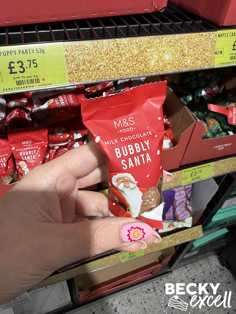 M&S Milk Chocolate Bubbly Santa