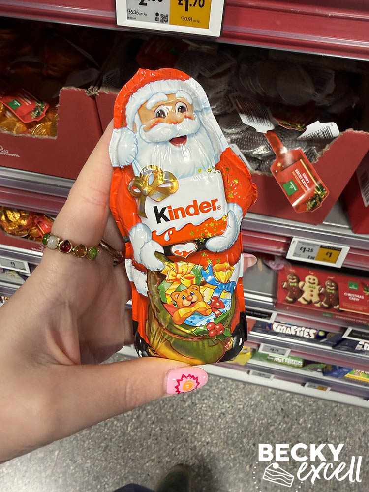 Kinder Chocolate Santa