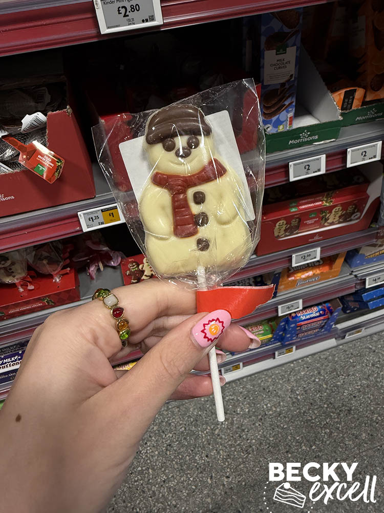 Morrisons White Chocolate Snowman Lolly