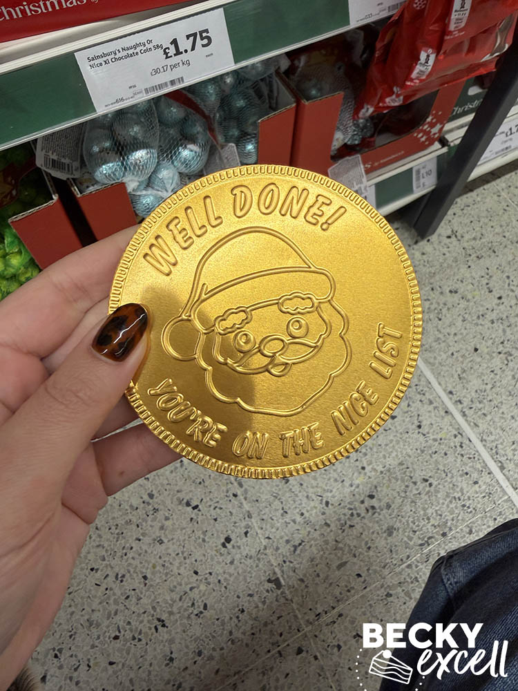 Sainsbury’s Naughty or Nice Milk Chocolate Coin