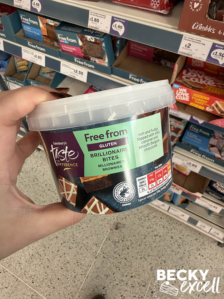 Sainsbury’s Taste the Difference Free From Brillionaire Bites