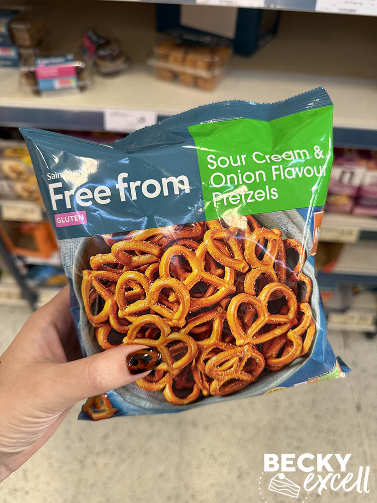 Sainsbury’s Free From Sour Cream & Onion Flavour Pretzels