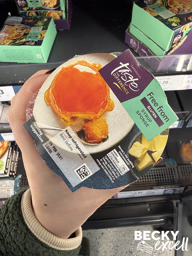Sainsbury’s Taste the Difference Free From Syrup Sponge