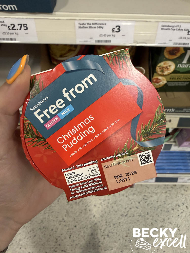 Sainsbury’s Free From Christmas Pudding (serves 1)