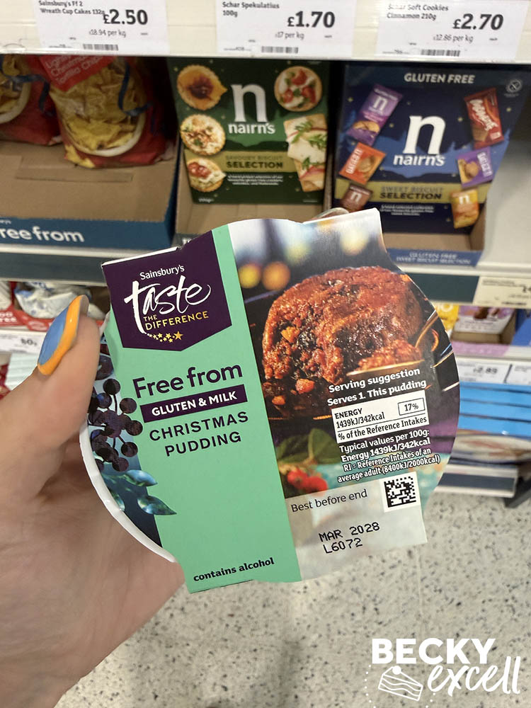 Sainsbury’s Taste the Difference Free From Christmas Pudding