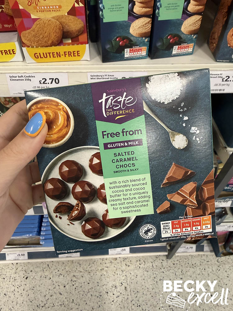 Sainsbury’s Taste the Difference Free From Salted Caramel Chocs