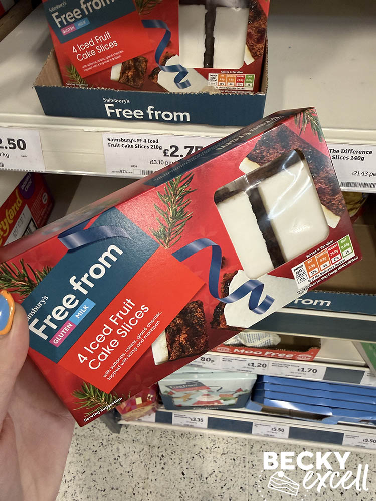 Sainsbury’s Free From 4 Iced Fruit Cake Slices