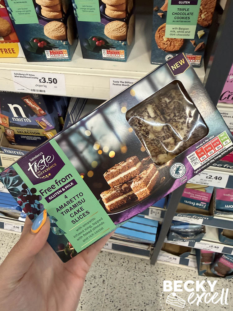 Sainsbury’s Taste the Difference Free From 4 Amaretto Tiramisu Cake Slices