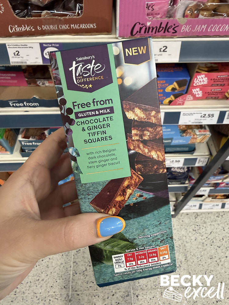 Sainsbury’s Taste the Difference Free From Chocolate & Ginger Tiffin Squares