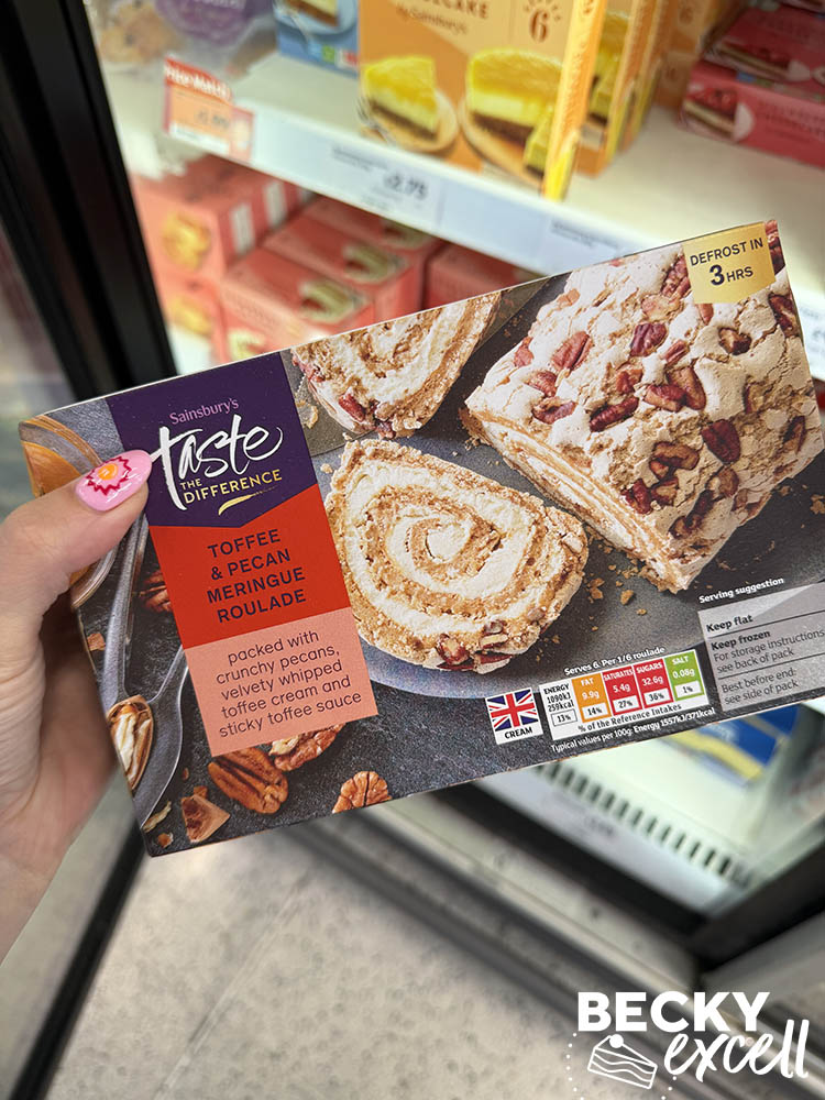 Sainsbury’s Taste the Difference Toffee & Pecan Meringue Roulade