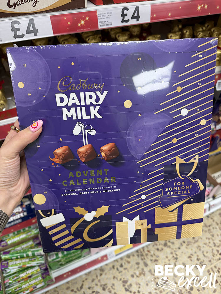 Cadbury Dairy Milk Advent Calendar with Caramel, Dairy Milk & Wholenut